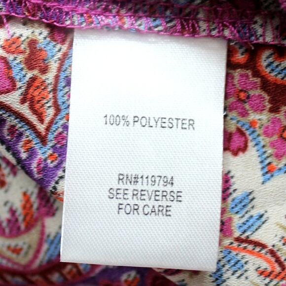 One World Boho Peasant Blouse With Tassels Size XL Live and Let Live - Picture 10 of 12